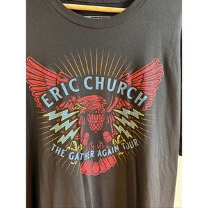 Eric Church Shirt Mens XL Black The Gather Again Tour 2021 2022 Concert Graphic